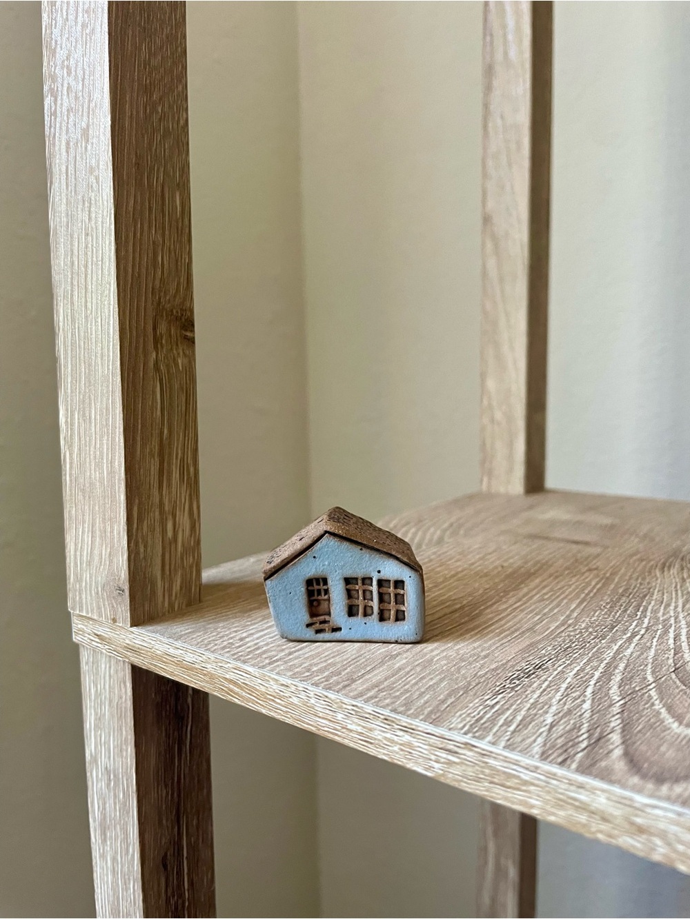Handcrafted Mini Ceramic House - Light Blue